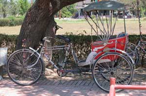 人力自転車のサムロー、運転手はマッチョには見えない人が多い
