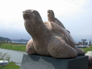 高鍋町にあったカメのオブジ